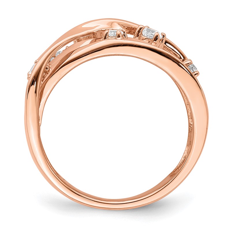 14k Rose Gold 1/5 carat Lab Grown Diamond VS/SI+ G+ Complete Fashion Ring