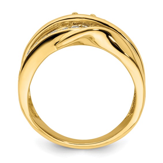 14k 5/8 carat Diamond Fancy Woven Ring