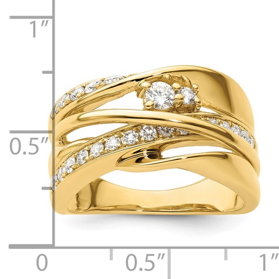 14k 5/8 carat Diamond Fancy Woven Ring