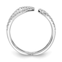 14K White Gold 0.38 Carat Lab Grown Diamond VS SI+ G+ Complete Fashion Ring view 2