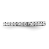14K White Gold 0.38 Carat Lab Grown Diamond VS SI+ G+ Complete Band view 4
