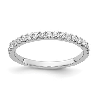 14k White Gold 3/8 carat Lab Grown Diamond VS/SI+ G+ Complete Band