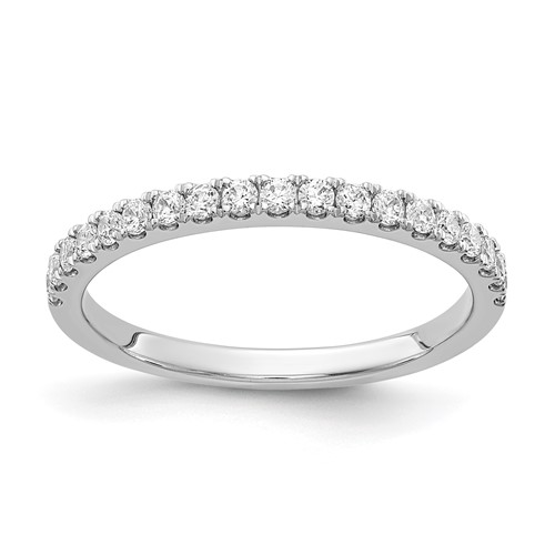 14K White Gold 0.38 Carat Lab Grown Diamond VS SI+ G+ Complete Band