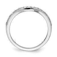 14K White Gold 0.33 Carat Lab Grown Diamond VS SI+ G+ Complete Band view 2