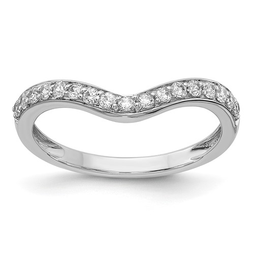 14K White Gold 0.33 Carat Lab Grown Diamond VS SI+ G+ Complete Band