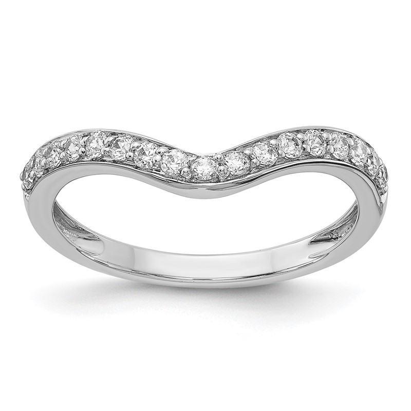 14k White Gold 1/3 carat Lab Grown Diamond VS/SI+ G+ Complete Band