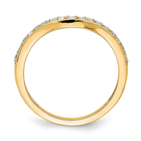 14k Yellow Gold Lab Grown VS/SI+ G+ Dia Ring Guard