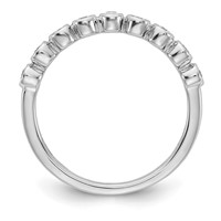 14K White Gold 0.20 Carat Lab Grown Diamond VS SI+ G+ Complete Fashion Band view 2