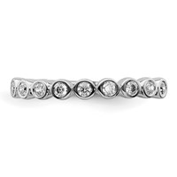 14K White Gold 0.20 Carat Lab Grown Diamond VS SI+ G+ Complete Fashion Band view 4