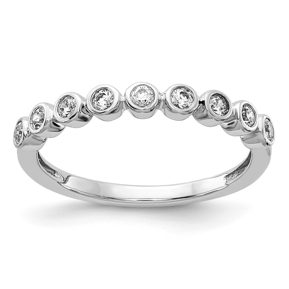14K White Gold 0.20 Carat Lab Grown Diamond VS SI+ G+ Complete Fashion Band