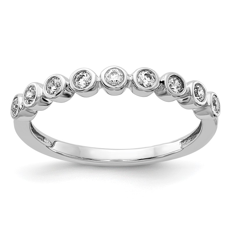 14k White Gold 1/5 carat Lab Grown Diamond VS/SI+ G+ Complete Fashion Band