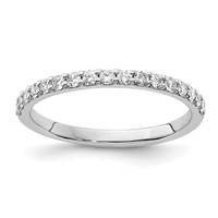 14K White Gold 0.33 Carat Lab Grown Diamond VS SI+ G+ Complete Band view 1