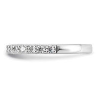14K White Gold 0.50 Carat Lab Grown Diamond VS+ F+ Complete Fifteen Stone Band view 3