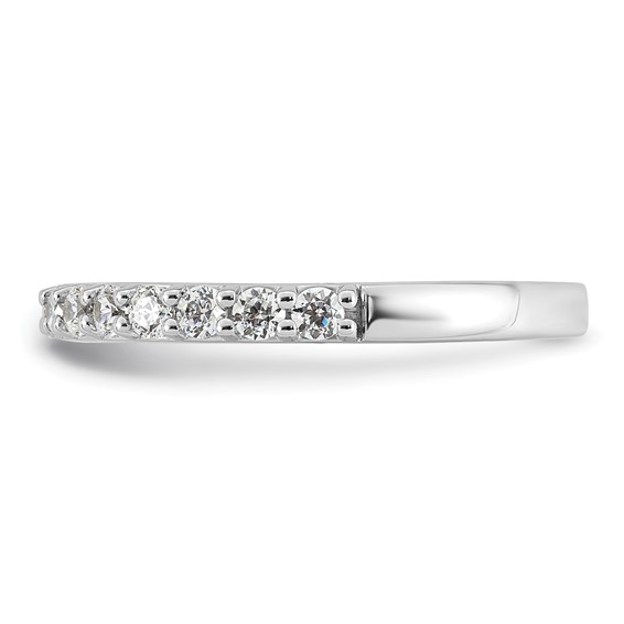 14k White Gold 1/2 carat Lab Grown Diamond VS+ F+ Complete Fifteen Stone Band