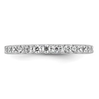 14K White Gold 0.50 Carat Lab Grown Diamond VS+ F+ Complete Fifteen Stone Band view 4