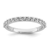 14K White Gold 0.50 Carat Lab Grown Diamond VS+ F+ Complete Fifteen Stone Band view 1