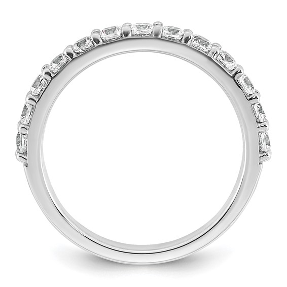 14k White Gold 3/4 carat Lab Grown Diamond VS+ F+ Complete Fifteen Stone Band