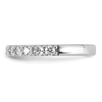 14K White Gold 0.75 Carat Lab Grown Diamond VS+ F+ Complete Fifteen Stone Band view 3