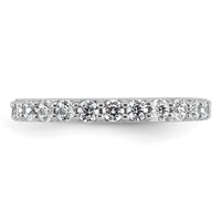 14K White Gold 0.75 Carat Lab Grown Diamond VS+ F+ Complete Fifteen Stone Band view 4
