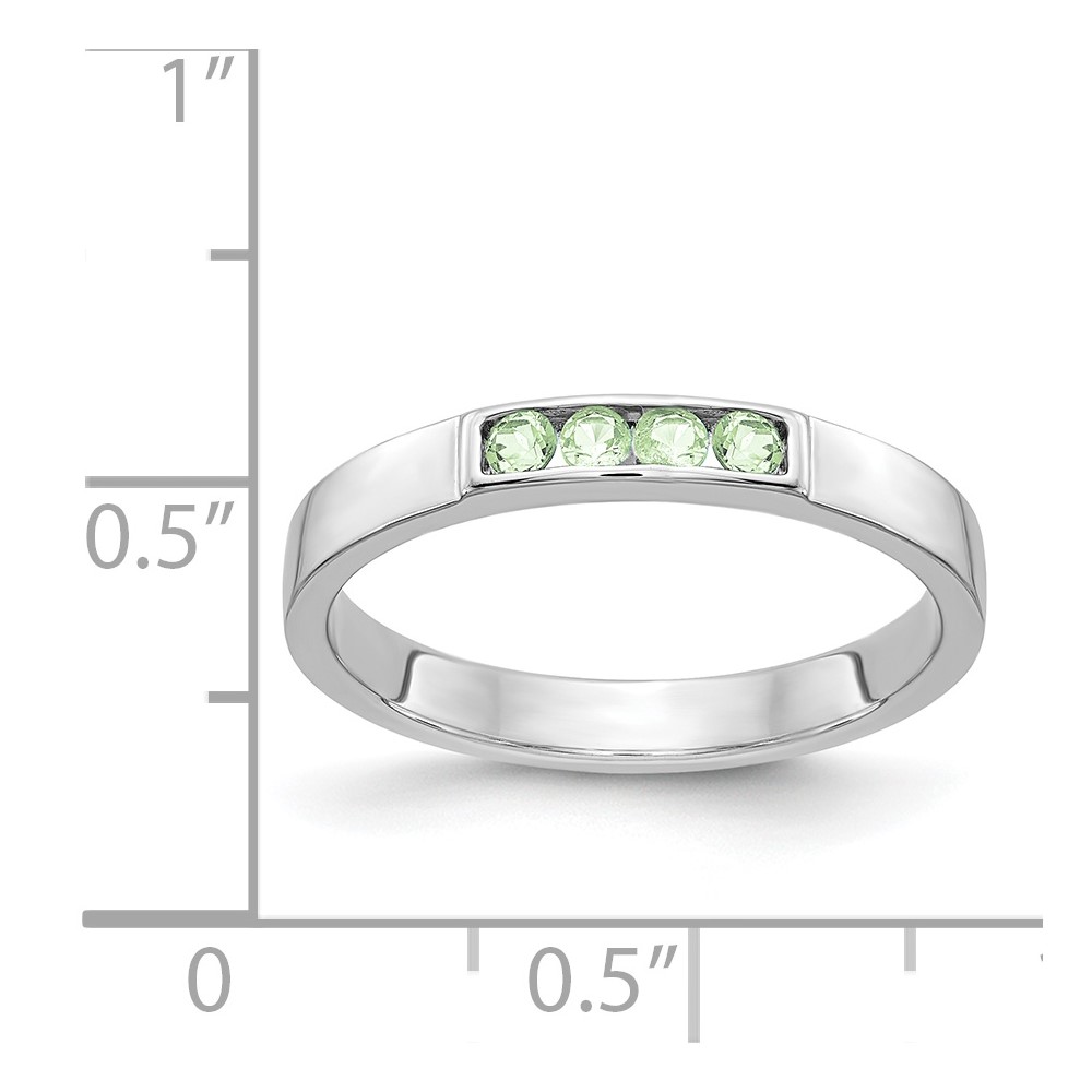 14k White Gold 4-stone Peridot Band (RM4325-PE-W)