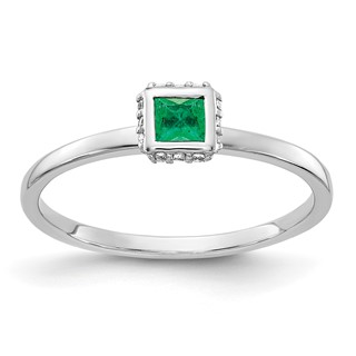 Diamond and Princess Gemstone Ring                           