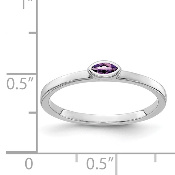Bezel-set Marquise Gemstone Ring                            