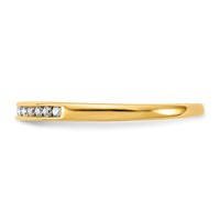 14K Yellow Gold 0.10 Carat Lab Grown Diamond VS SI+ G+ Complete Channel Set Band view 3