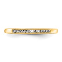 14K Yellow Gold 0.10 Carat Lab Grown Diamond VS SI+ G+ Complete Channel Set Band view 4