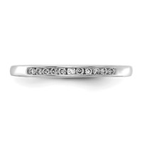 14K White Gold 0.10 Carat Lab Grown Diamond VS+ F+ Complete Channel Set Band view 4