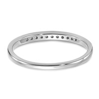 14K White Gold 0.10 Carat Lab Grown Diamond VS+ F+ Complete Channel Set Band view 5