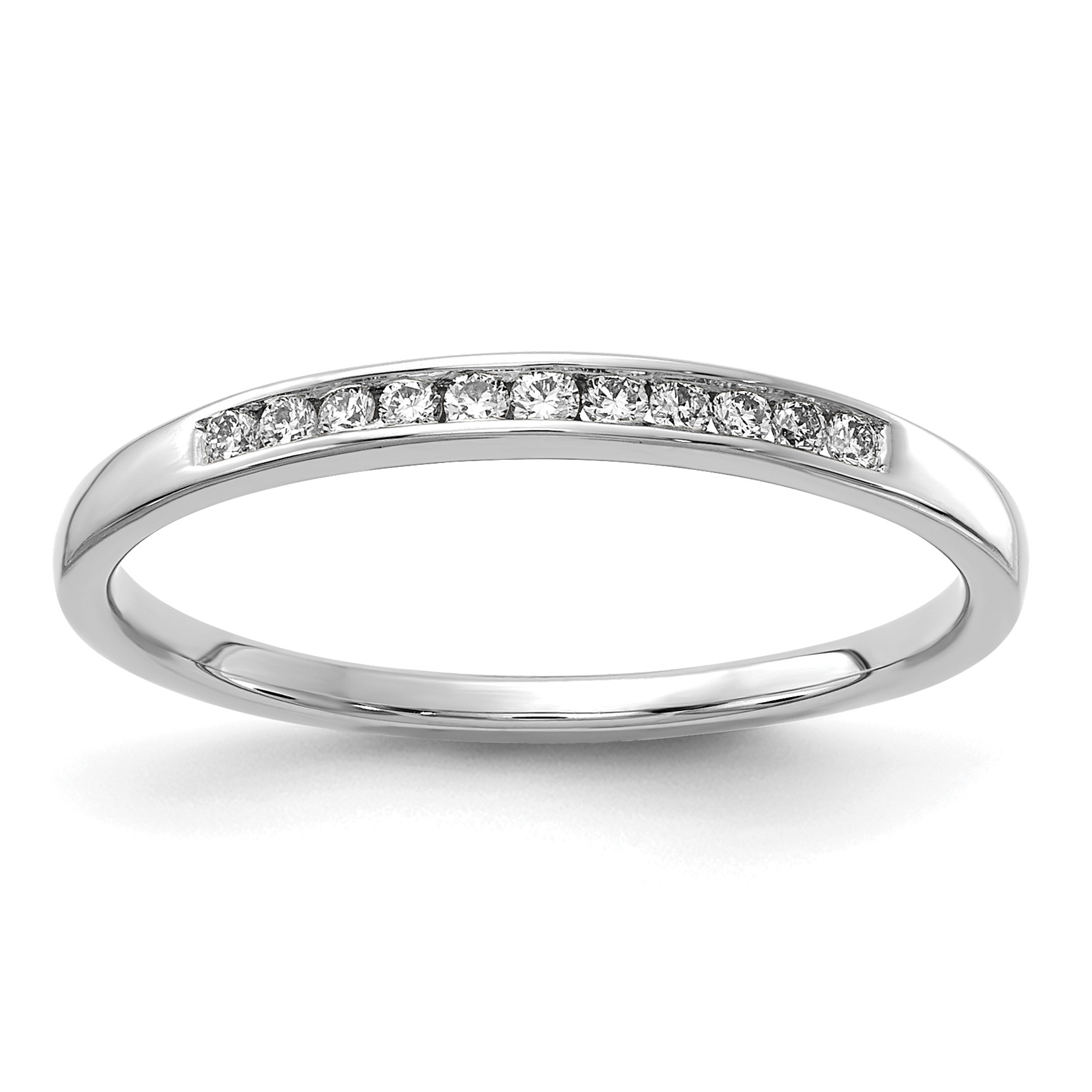 14k White Gold 1/10 carat Lab Grown Diamond VS+ F+ Complete Channel Set Band (RM4395B-010-WLD)