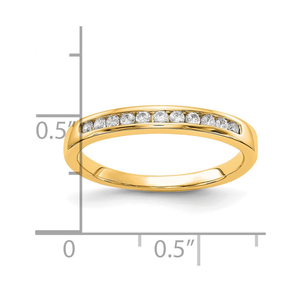 14k 1/5 carat Lab Grown Diamond VS/SI+ G+ Complete Channel Set Band (RM4395B-020-LG)