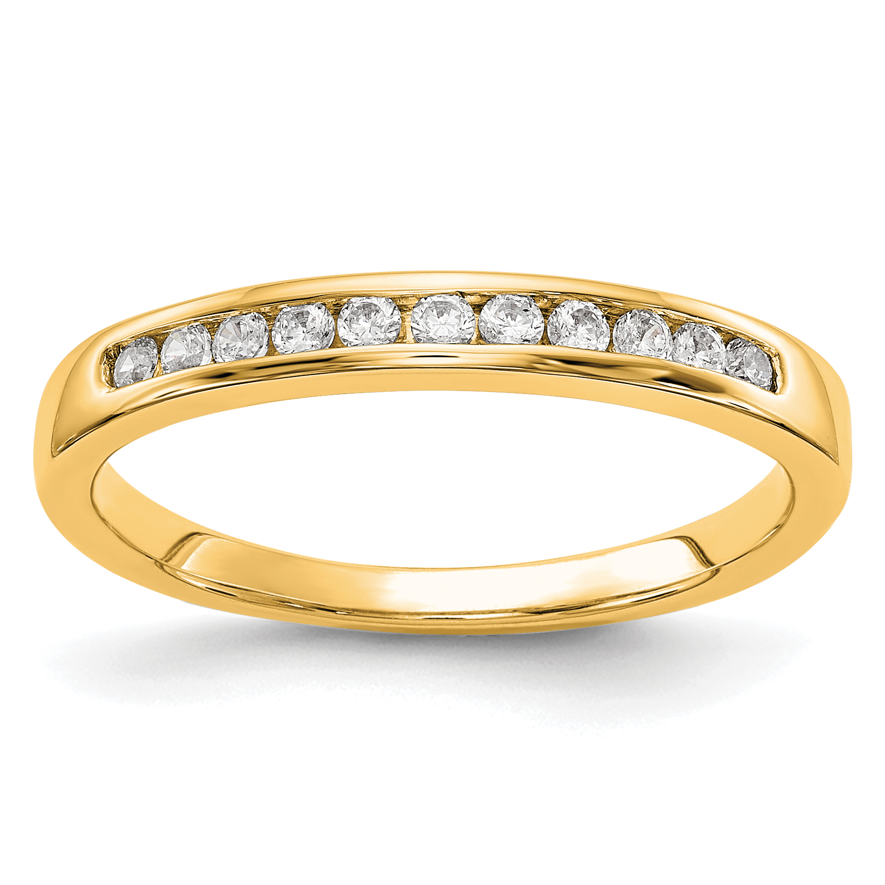 14k 1/5 carat Lab Grown Diamond VS/SI+ G+ Complete Channel Set Band (RM4395B-020-LG)
