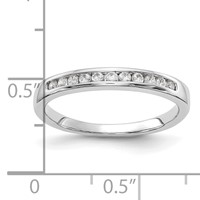 14K White Gold 0.20 Carat Lab Grown Diamond VS+ F+ Complete Channel Set Band view 2
