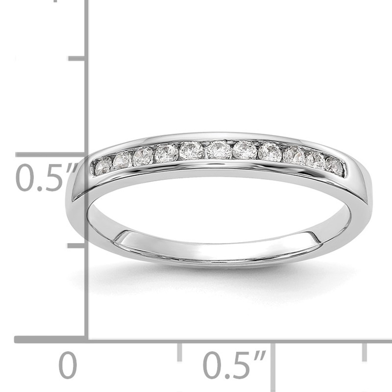 14k White Gold 1/5 carat Lab Grown Diamond VS+ F+ Complete Channel Set Band