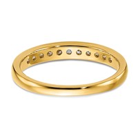 14K Yellow Gold 0.33 Carat Lab Grown Diamond VS+ F+ Complete Channel Set Band view 5