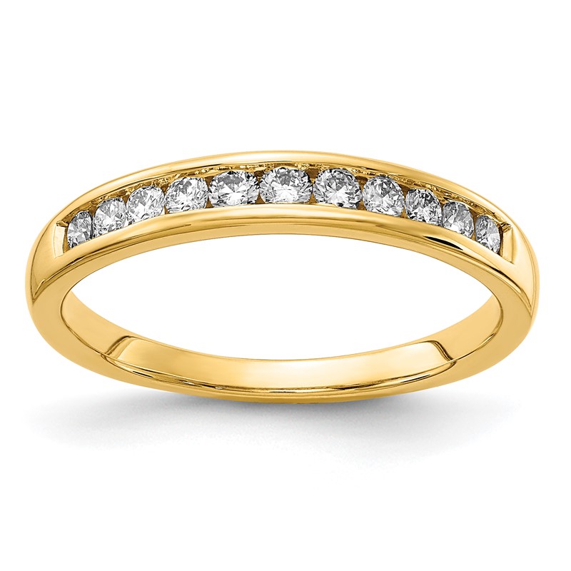 14k 1/3 carat Lab Grown Diamond VS/SI+ G+ Complete Channel Set Band