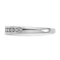 14K White Gold 0.33 Carat Lab Grown Diamond VS+ F+ Complete Channel Set Band view 3