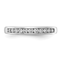 14K White Gold 0.33 Carat Lab Grown Diamond VS+ F+ Complete Channel Set Band view 4