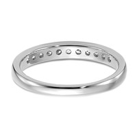 14K White Gold 0.33 Carat Lab Grown Diamond VS+ F+ Complete Channel Set Band view 5