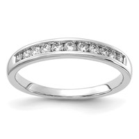 14K White Gold 0.33 Carat Lab Grown Diamond VS+ F+ Complete Channel Set Band view 1