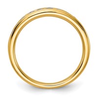 14K Yellow Gold 0.20 Carat Lab Grown Diamond VS+ F+ Complete Channel Set Band view 2
