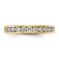 14K Yellow Gold 0.20 Carat Lab Grown Diamond VS+ F+ Complete Channel Set Band view 4