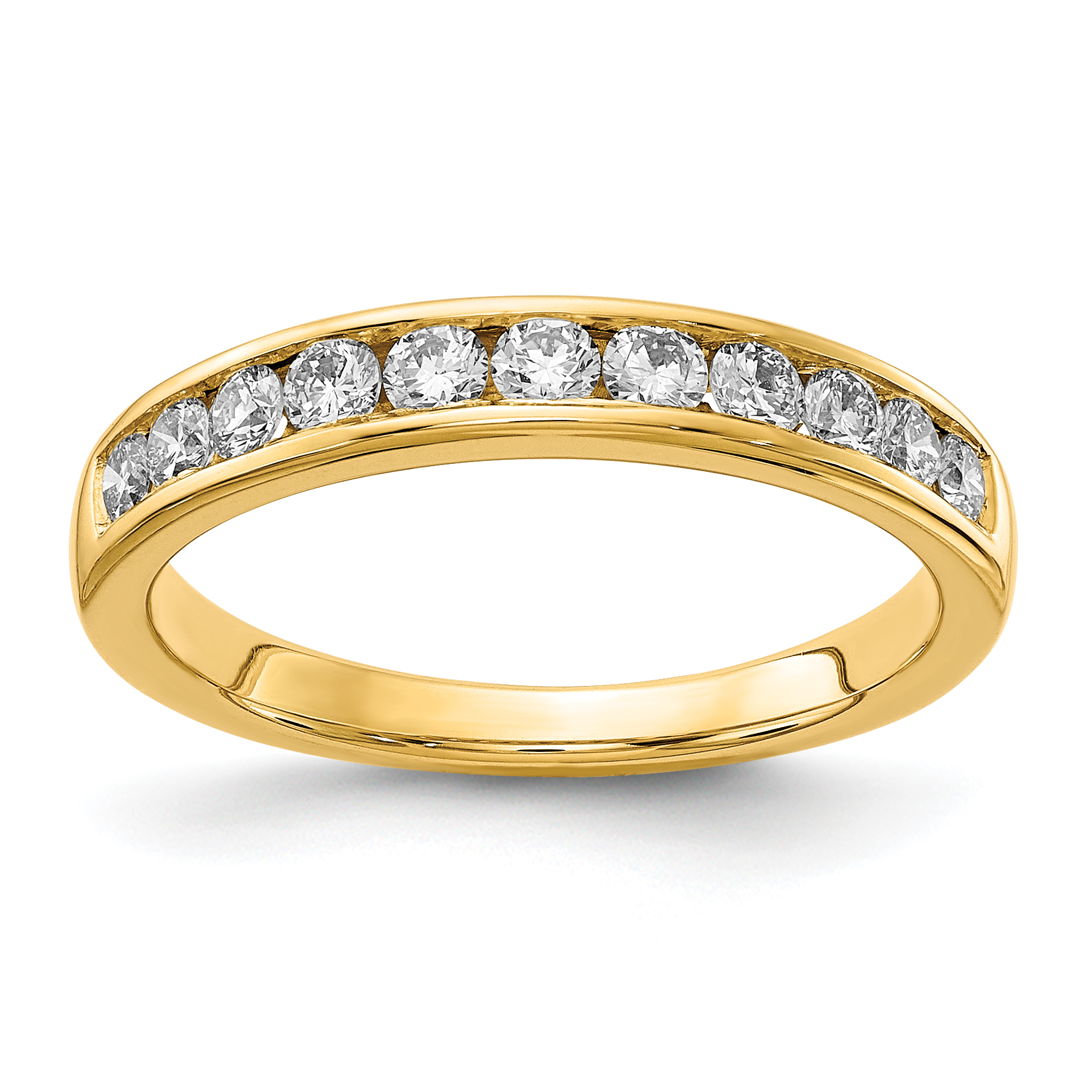 14k 1/2 carat Lab Grown Diamond VS+ F+ Complete Channel Set Band (RM4395B-050-LD)
