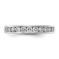 14K White Gold 0.50 Carat Lab Grown Diamond VS+ F+ Complete Channel Set Band view 4
