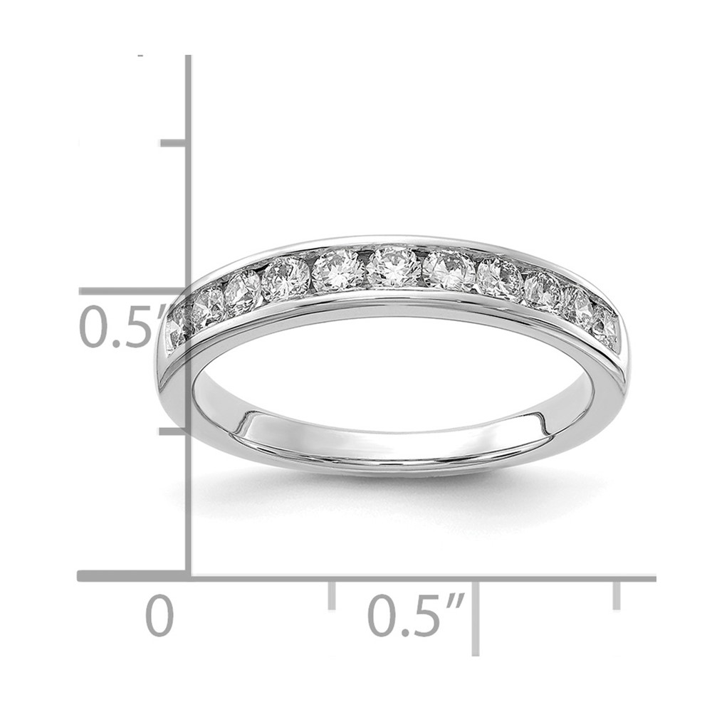 14k White Gold 1/2 carat Lab Grown Diamond VS/SI+ G+ Complete Channel Set Band (RM4395B-050-WLG)