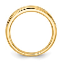 14K Yellow Gold 0.75 Carat Lab Grown Diamond VS SI+ G+ Complete Channel Set Band view 2