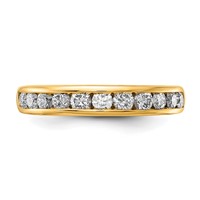 14K Yellow Gold 0.75 Carat Lab Grown Diamond VS SI+ G+ Complete Channel Set Band view 4