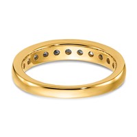 14K Yellow Gold 0.75 Carat Lab Grown Diamond VS SI+ G+ Complete Channel Set Band view 5