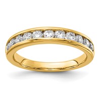 14K Yellow Gold 0.75 Carat Lab Grown Diamond VS SI+ G+ Complete Channel Set Band view 1